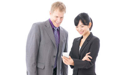 global business image on white background