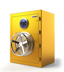 Closed golden safe
