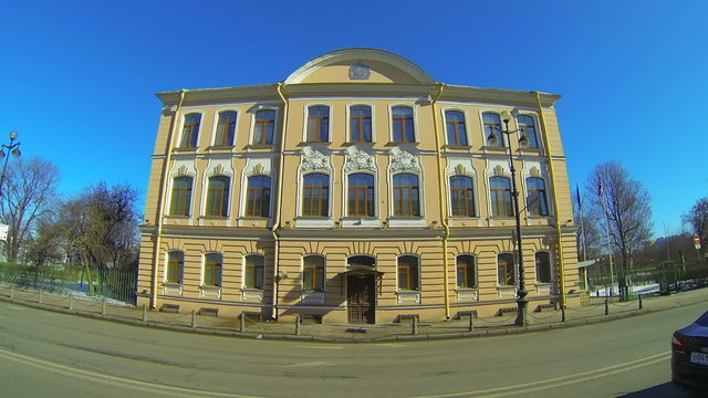 Facade of an old building in St. Petersburg