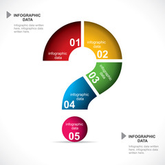 colorful question mark shape infographic