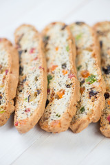Still life food: italian biscotti, close-up, shallow DOF