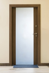 Modern closed glass  door