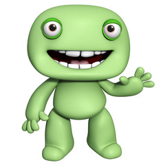 3d cartoon frendly man