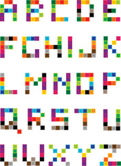 vector concept with all alphabet letters