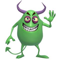 3d cartoon halloween monster