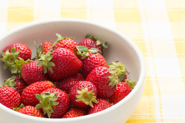 strawberries in a bowl