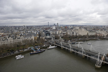 Aerial View  of Hungerford Bridge