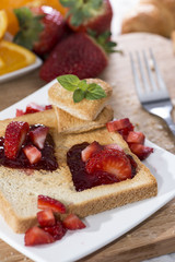 Toast with Strawberry Jam