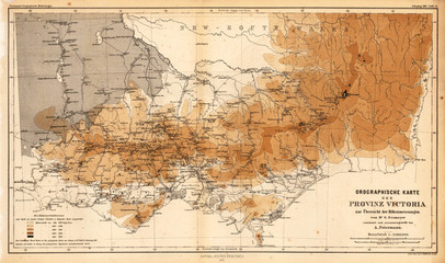 Australia vintage map