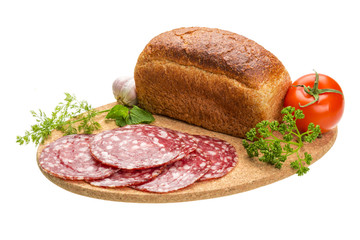 Fresh ripe salami