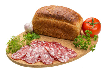 Fresh ripe salami