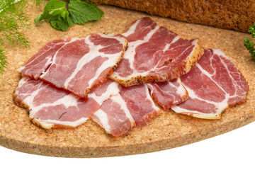 Bacon with vegetables