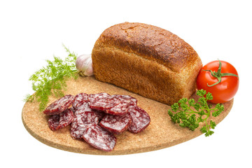 Fresh ripe salami