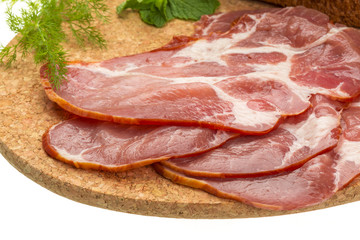 Bacon with vegetables