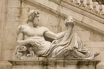 Tiber as a god. Campidoglio, Rome.