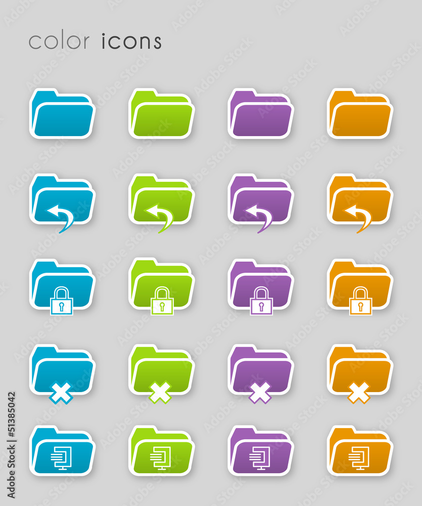 Wall mural color icons