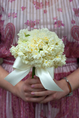 Fototapeta na wymiar daffodil wedding bouquet