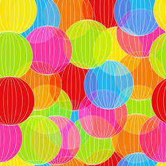 Abstract colorful balloon, seamless background
