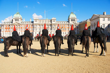 Fototapeta na wymiar Parada z końmi w Londynie