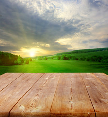 summer background with wooden planks