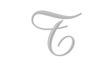 Obraz premium Lettera T
