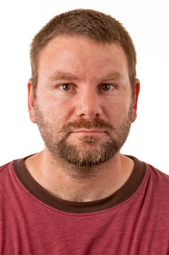 Unshaven caucasian male