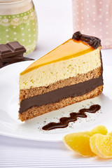 cream chocolate fruit cake sweet food dessert