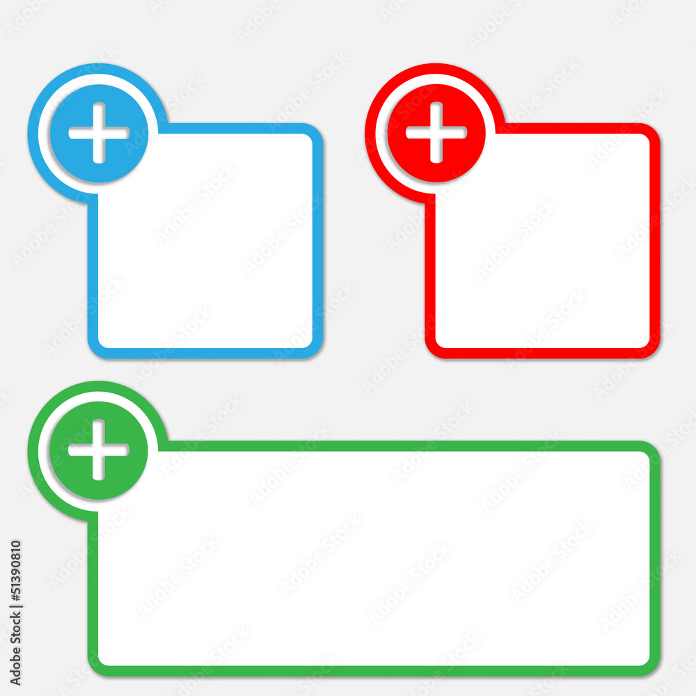 Poster text box with plus