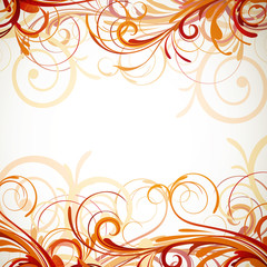 Vector Illustration of an Abstract Floral Background