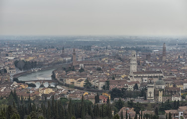 Verona Skyline a winter day