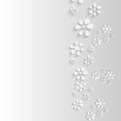 Fototapeta premium gray background with flowers
