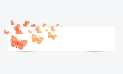 banner with butterflies