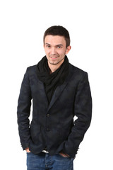 Fototapeta premium Portret przystojny młodzieniec z uśmiechem