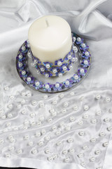 candles on the white background