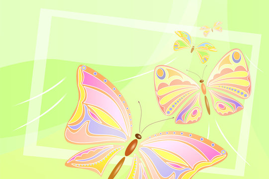 Flying butterflies design