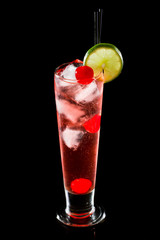 sparkling red cocktail