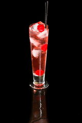 sparkling red cocktail
