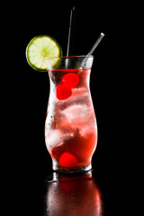 sparkling red cocktail