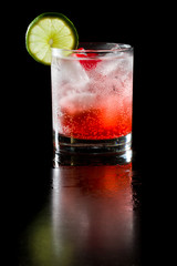 sparkling red cocktail