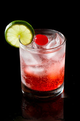 sparkling red cocktail