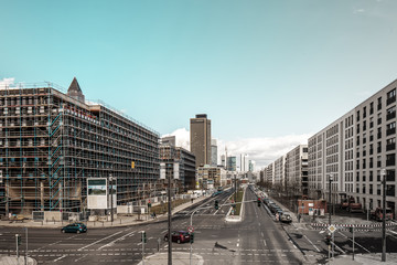City Stadt Ansicht auf Straßenkreuzung 