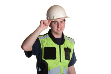 Construction Worker in safety jacket