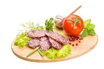 Fresh ripe salami