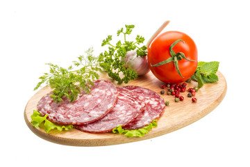 Fresh ripe salami