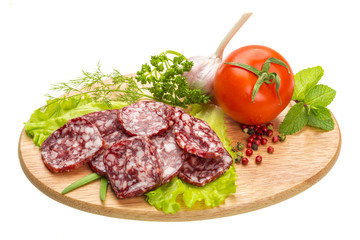 Fresh ripe salami