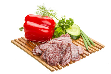 Fresh ripe salami