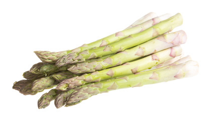 fresh asparagus spears isolated on white