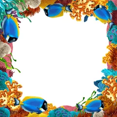  Het koraalrif - kader - rand - illustratie voor de kinderen © honeyflavour