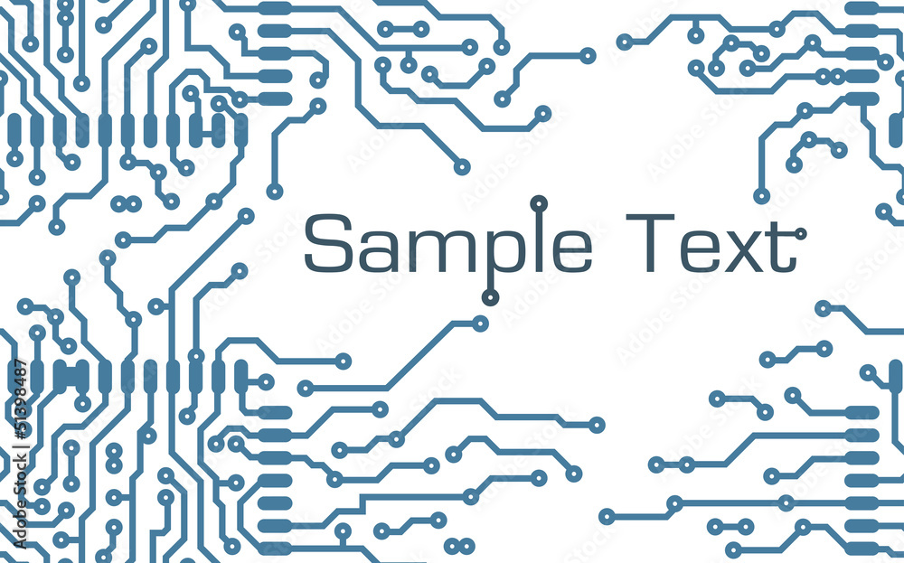 Aufkleber background in pcb-layout style with text