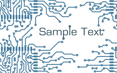 Background in PCB-layout style with text